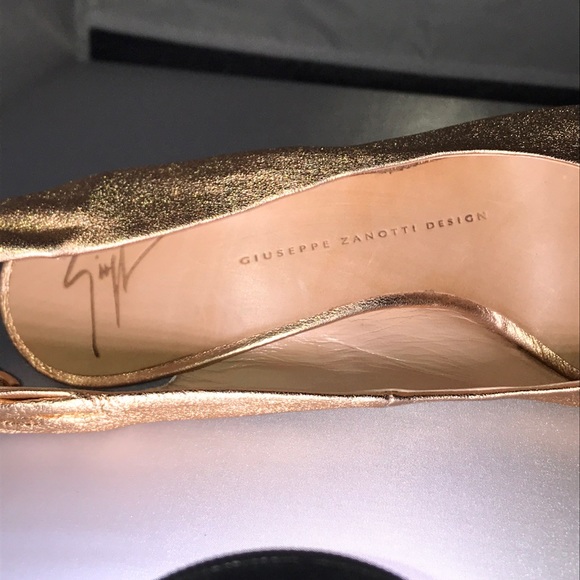 SOLDGiuseppe Zanotti Rose Gold Slingbacks 37.5 - Picture 6 of 8